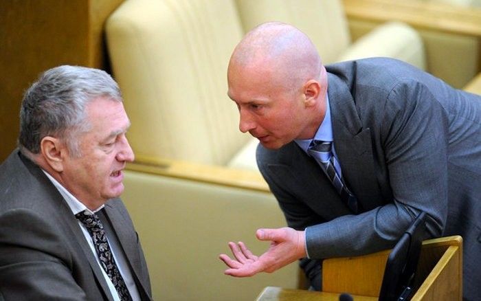 The two main men of the LDPR party - Zhirinovsky and Lebedev - are now in conflict.
